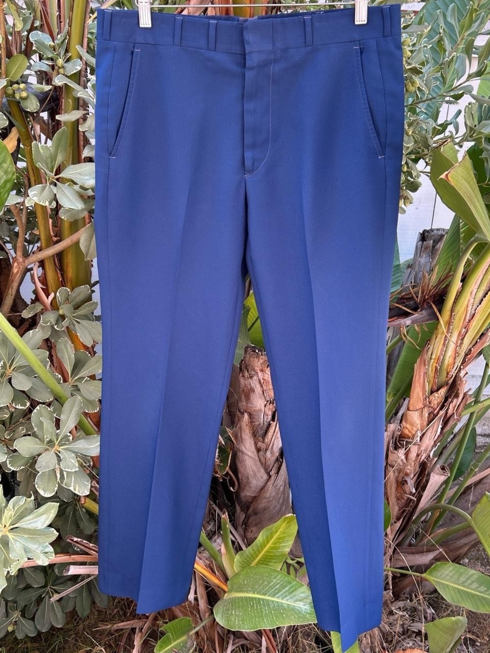Vintage 1980s Ascot Shop La Jolla Talon Zip Dress Pants 36x31 Navy